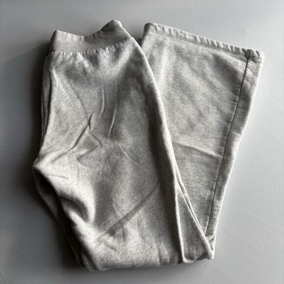 Brandy Melville Pants Gray Wide Leg Lounge Drawstring 100% Cotton Sweats - Picture 5 of 5